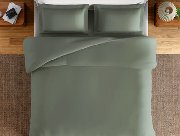 Essentials 100% Cotton Large Bedsheet, 170 TC, Solid, Green