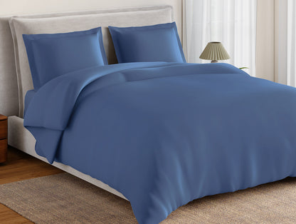 Essentials 100% Cotton Large Bedsheet, 170 TC, Solid, Dark Blue