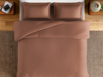 Essentials 100% Cotton Large Bedsheet, 170 TC, Solid, Light Brown