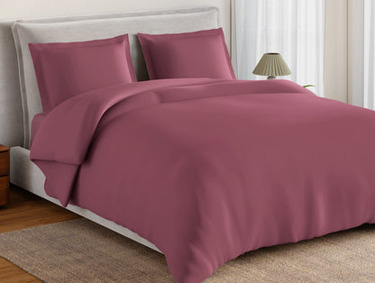 Essentials 100% Cotton Large Bedsheet, 170 TC, Solid, Dark Pink