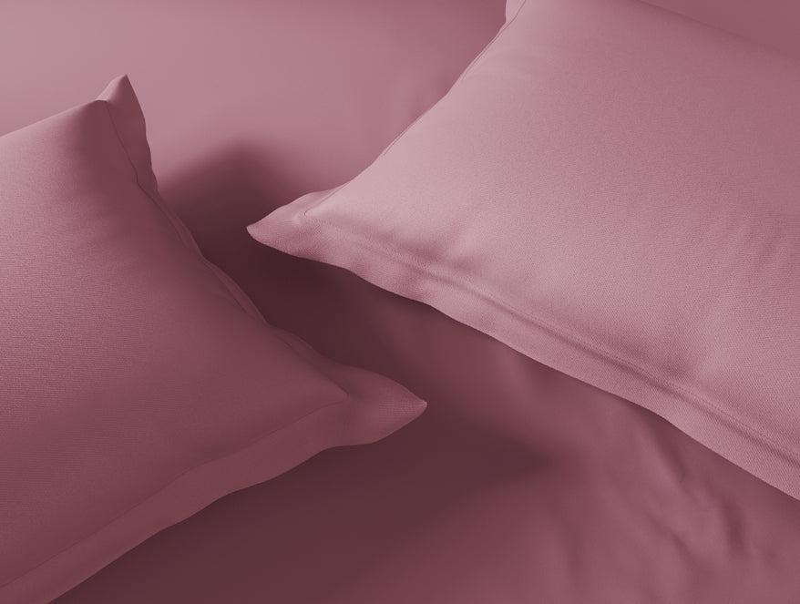 Essentials 100% Cotton Large Bedsheet, 170 TC, Solid, Dark Pink