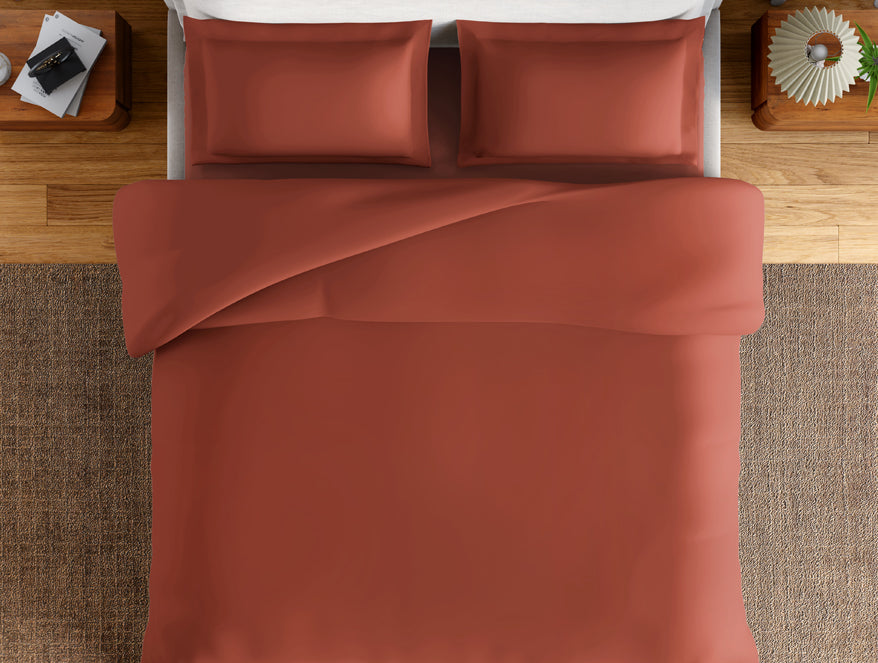 Essentials 100% Cotton Large Bedsheet, 170 TC, Solid, Brown