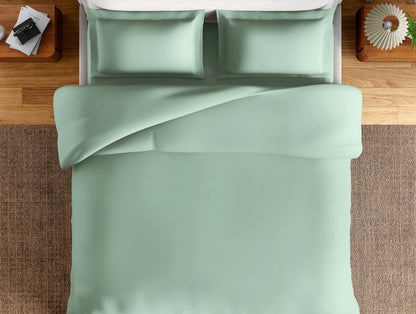Essentials 100% Cotton Large Bedsheet, 170 TC, Solid, Light Green