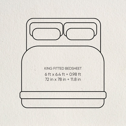 Essentials 100% Cotton Fitted King Bedsheet, 170 TC, Solid, Dark Blue