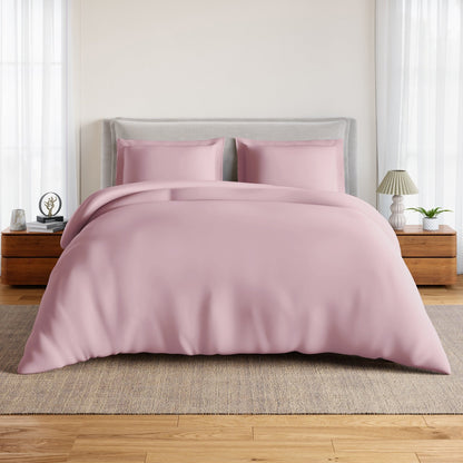 Essentials 100% Cotton Fitted Queen Bedsheet, 170 TC, Solid, Blush