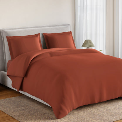 Essentials 100% Cotton Fitted Queen Bedsheet, 170 TC, Solid, Brown