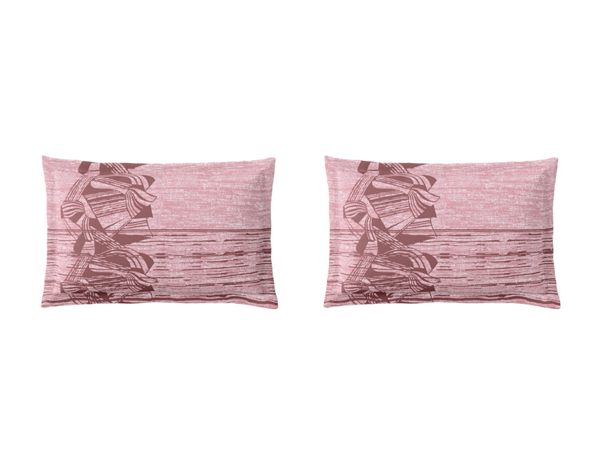 Essentials Premium 100% Cotton Large Bedsheet, 180 TC, Geometric, Light Pink