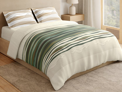 Essentials Premium 100% Cotton Large Bedsheet, 180 TC, Geometric, Light Yellow