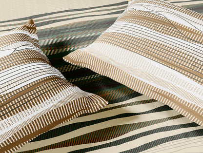 Essentials Premium 100% Cotton Large Bedsheet, 180 TC, Geometric, Light Yellow