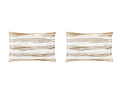 Essentials Premium 100% Cotton Large Bedsheet, 180 TC, Geometric, Light Yellow