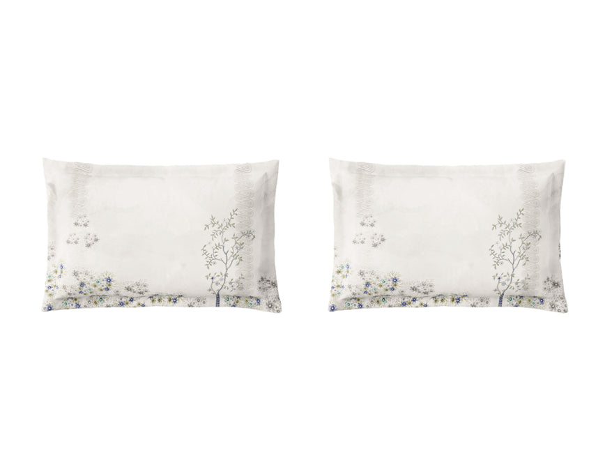 Essentials Premium 100% Cotton Large Bedsheet, 132 TC, Floral, Cream