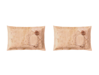 Essentials 100% Cotton Large Bedsheet, 180 TC, Floral, Light Peach