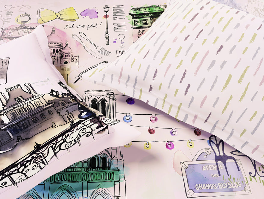 Essentials Premium 100% Cotton Large Bedsheet, 180 TC, Abstract, Light Pink