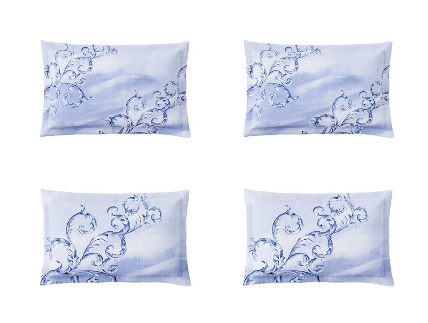 Essentials Premium 100% Cotton Large Bedsheet, 180 TC, Ornate, Light Blue