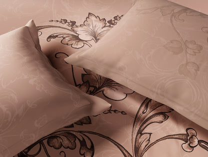 Essentials Premium 100% Cotton Large Bedsheet, 180 TC, Ornate, Light Brown