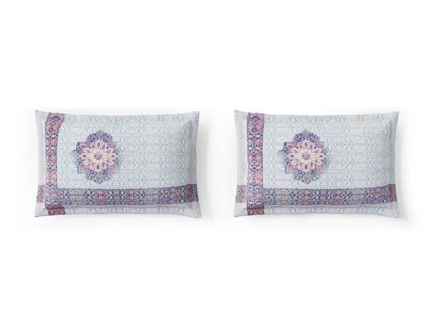 Essentials 100% Cotton Double Bedsheet, 132 TC, Ornate, Grey