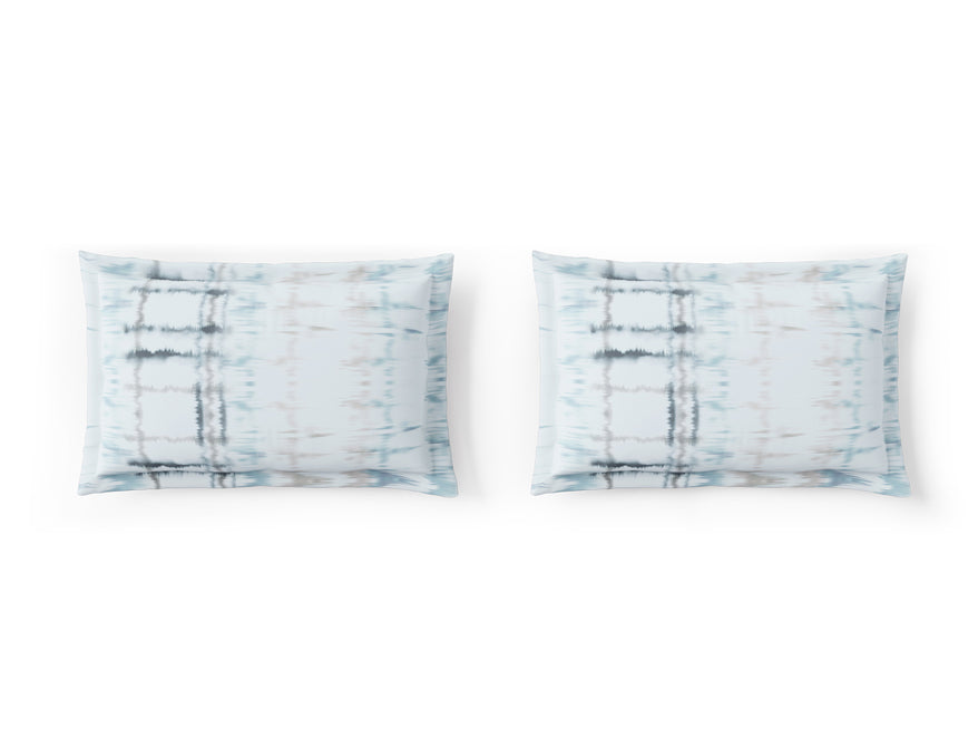 Essentials 100% Cotton Double Bedsheet, 132 TC, Geometric, Light Blue