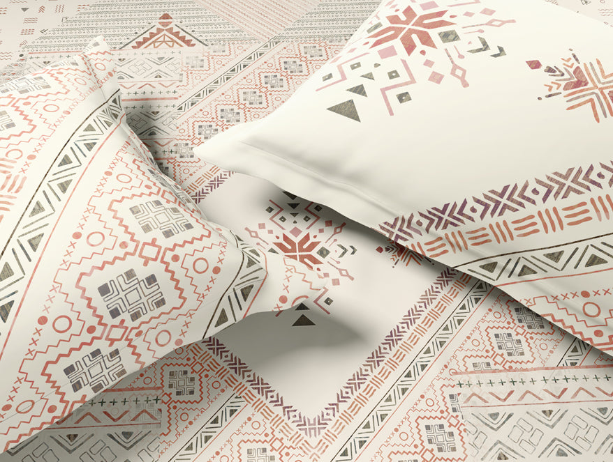 Innovations Hygro Cotton Large Bedsheet, 210 TC, Geometric, Cream