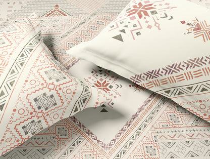 Innovations Hygro Cotton Large Bedsheet, 210 TC, Geometric, Cream