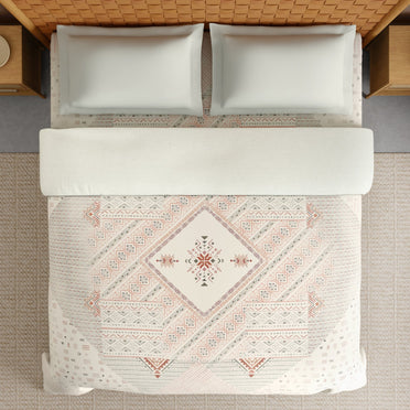Innovations Hygro Cotton Double Quilt, 210 TC, Geometric, Cream