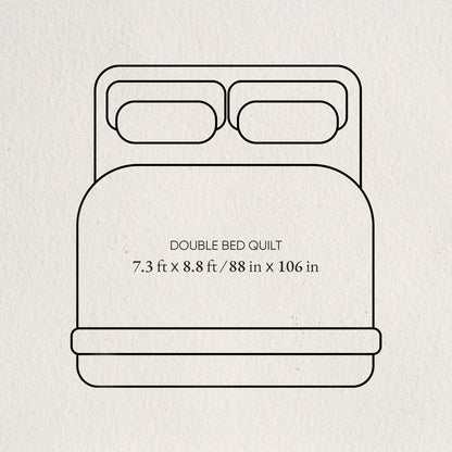 Innovations Hygro Cotton Double Quilt, 210 TC, Geometric, Cream