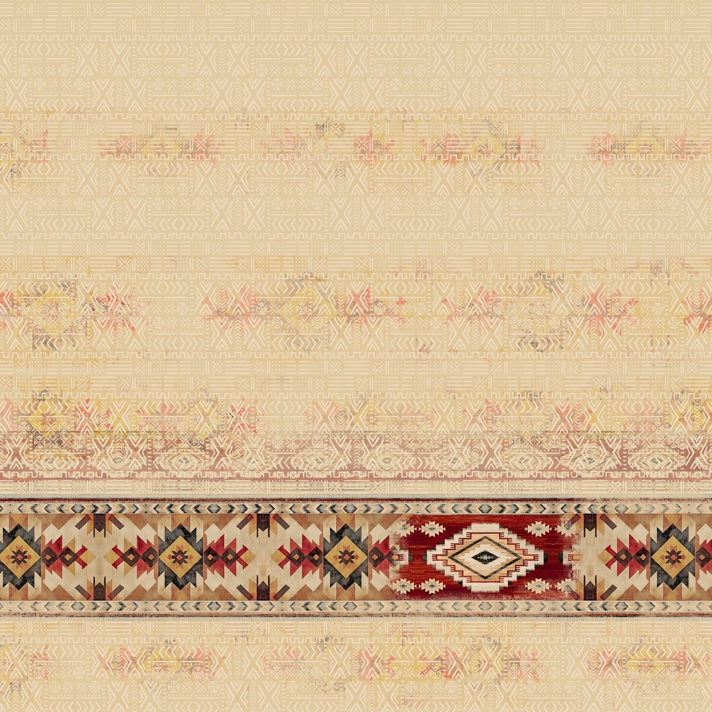 Innovations Hygro Cotton Double Quilt, 210 TC, Geometric, Light Brown