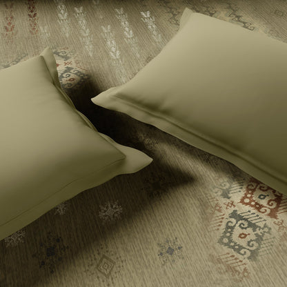 Innovations Hygro Cotton Double Quilt, 210 TC, Geometric, Green