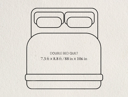 Innovations Hygro Cotton Double Quilt, 210 TC, Geometric, Dark Blue