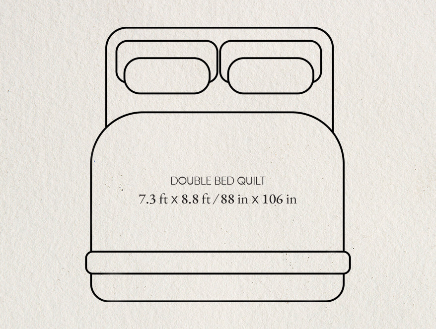 Innovations Hygro Cotton Double Quilt, 210 TC, Floral, White