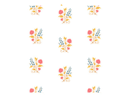 Innovations Hygro Cotton Double Quilt, 210 TC, Floral, White