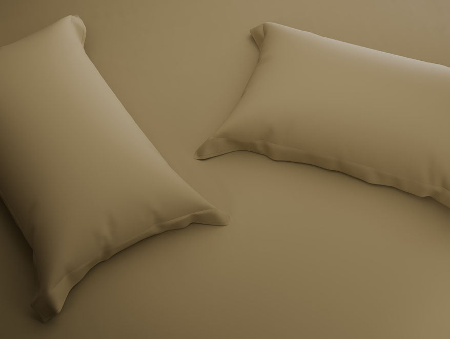 Organic Prewash 100% Organic Cotton Large Bedsheet, 180 TC, Solid, Light Brown