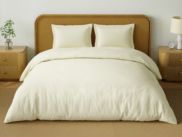 Organic Prewash 100% Organic Cotton Large Bedsheet, 180 TC, Solid, Beige