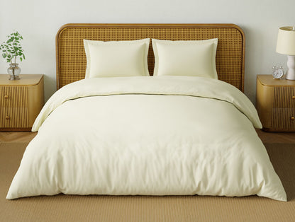 Organic Prewash 100% Organic Cotton Large Bedsheet, 180 TC, Solid, Beige