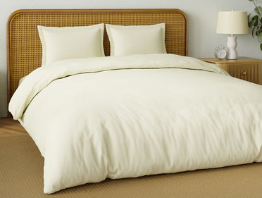 Organic Prewash 100% Organic Cotton Large Bedsheet, 180 TC, Solid, Beige