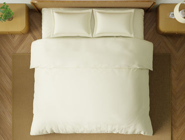 Organic Prewash 100% Organic Cotton Large Bedsheet, 180 TC, Solid, Beige