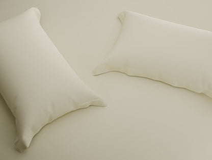 Organic Prewash 100% Organic Cotton Large Bedsheet, 180 TC, Solid, Beige