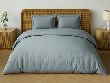 Organic Prewash 100% Organic Cotton Large Bedsheet, 180 TC, Solid, Grey