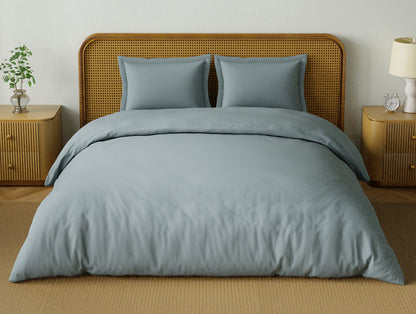 Organic Prewash 100% Organic Cotton Large Bedsheet, 180 TC, Solid, Grey