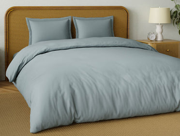 Organic Prewash 100% Organic Cotton Large Bedsheet, 180 TC, Solid, Grey