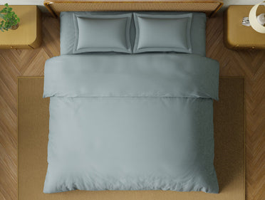 Organic Prewash 100% Organic Cotton Large Bedsheet, 180 TC, Solid, Grey