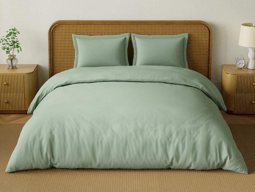 Organic Prewash 100% Organic Cotton Large Bedsheet, 180 TC, Solid, Light Grey