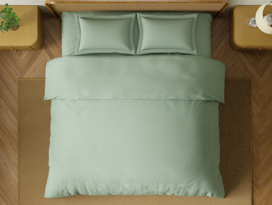 Organic Prewash 100% Organic Cotton Large Bedsheet, 180 TC, Solid, Light Grey