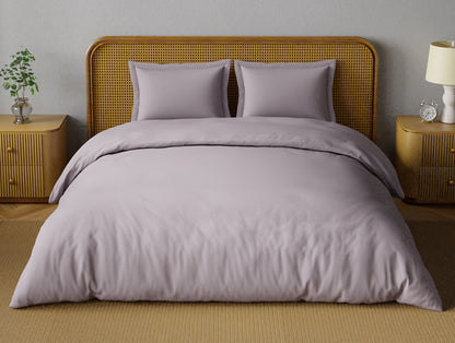 Organic Prewash 100% Organic Cotton Large Bedsheet, 180 TC, Solid, Light Violet