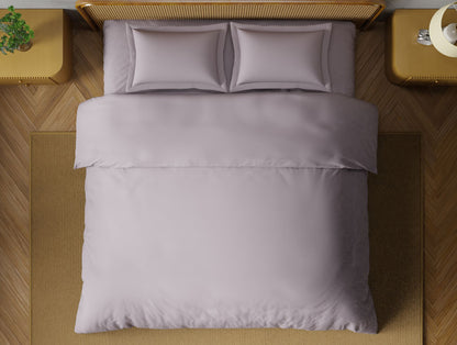Organic Prewash 100% Organic Cotton Large Bedsheet, 180 TC, Solid, Light Violet