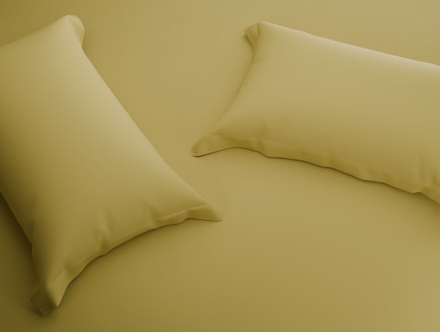 Organic Prewash 100% Organic Cotton Large Bedsheet, 180 TC, Solid, Light Yellow