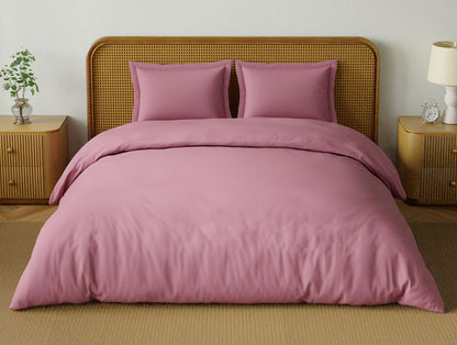 Organic Prewash 100% Organic Cotton Large Bedsheet, 180 TC, Solid, Light Pink
