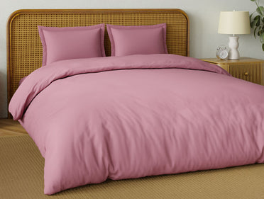 Organic Prewash 100% Organic Cotton Large Bedsheet, 180 TC, Solid, Light Pink