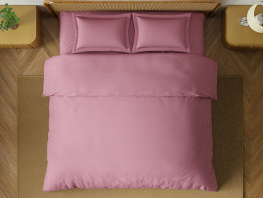Organic Prewash 100% Organic Cotton Large Bedsheet, 180 TC, Solid, Light Pink