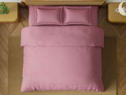 Organic Prewash 100% Organic Cotton Large Bedsheet, 180 TC, Solid, Light Pink