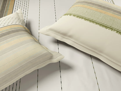 Luxury Loom Impressions 100% Egyptian Cotton Large Bedsheet, 350 TC, Geometric, Cream